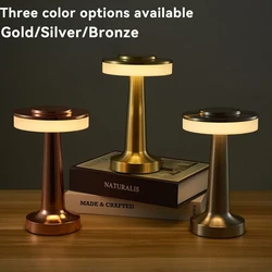 USB charging metal desk lamp touch small night lamp charging desktop retro bar, bar, nightclub atmosphere dumbbell desk lamp