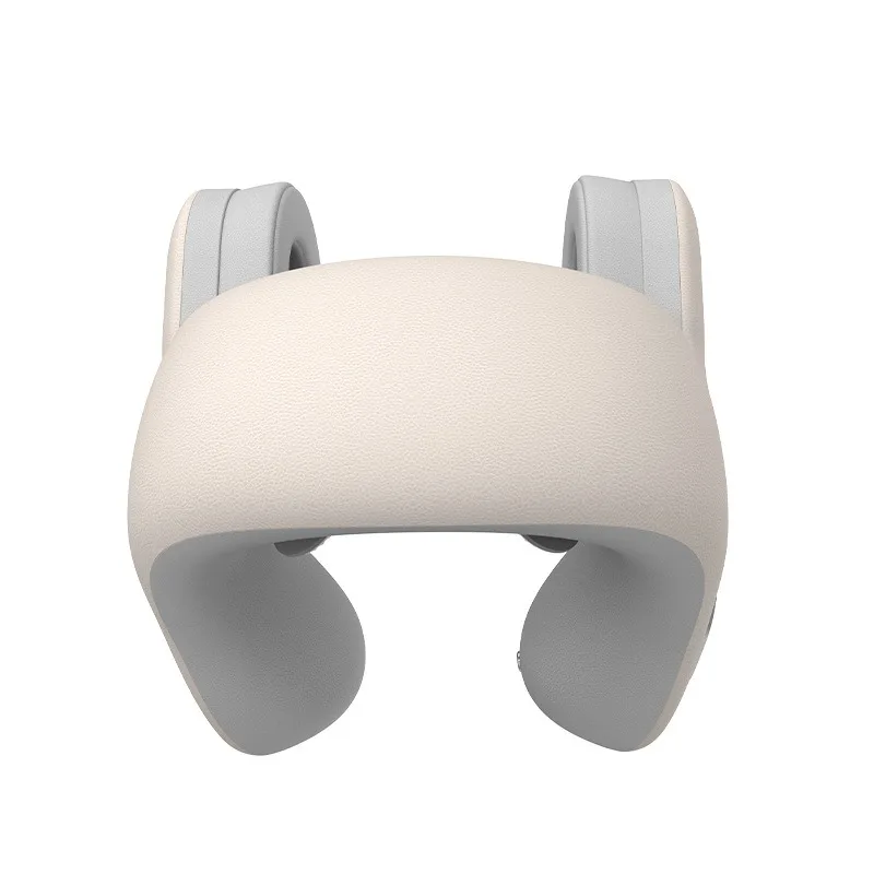 3D Support Neck Pillow with Heat & Vibration Massage, ANC Music Noise Cancelling, Artificial Leather Comfort for Travel Sleeping view 3
