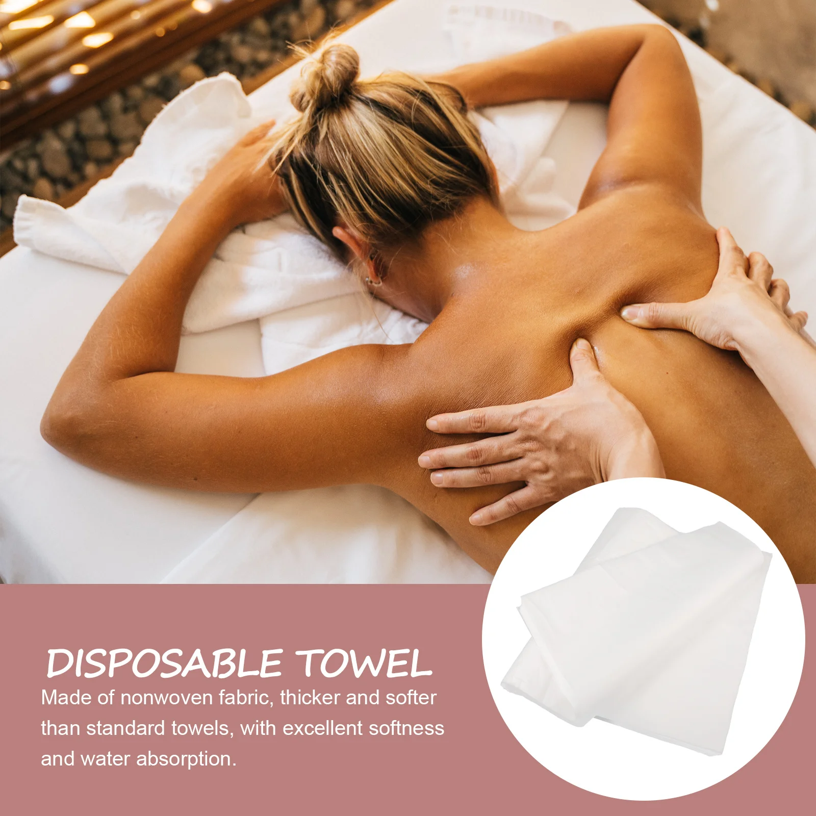 

100pcs Waterproof Oil-Resistant Foot Bath Mat Disposable Towel Nonwoven Thick Soft Absorbent For Hotel Spa Salon Camping Travel