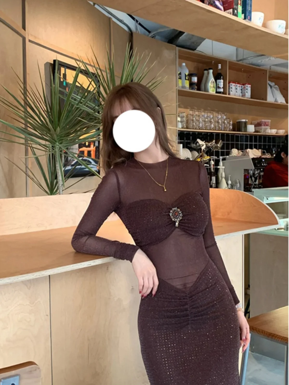 Retro Chic Burned Diamond Microscopic Mesh Niche Fishtail Skirt For Women Sexy Folds Slim Dress Party Prom Vestidos Summer Robe