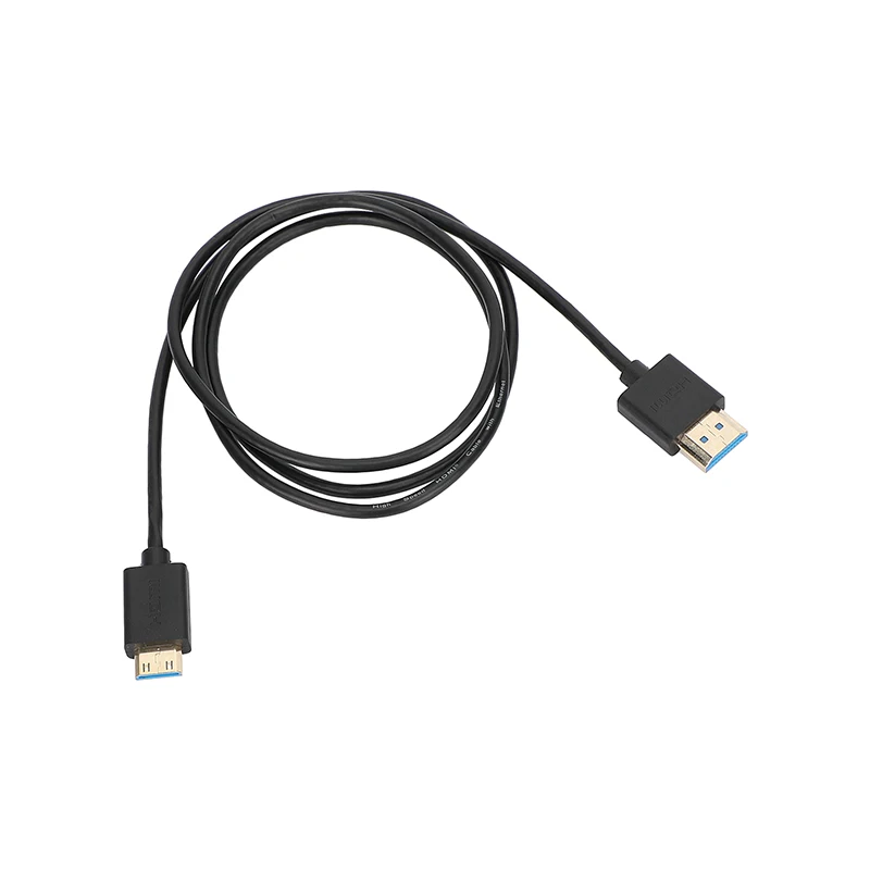 Cabo hdtv ultrafino camvate od 3.2mm 4k @ 60hz cabo mini-hdmi para hdmi de alta velocidade para pc divisor monitor cabo de áudio e vídeo