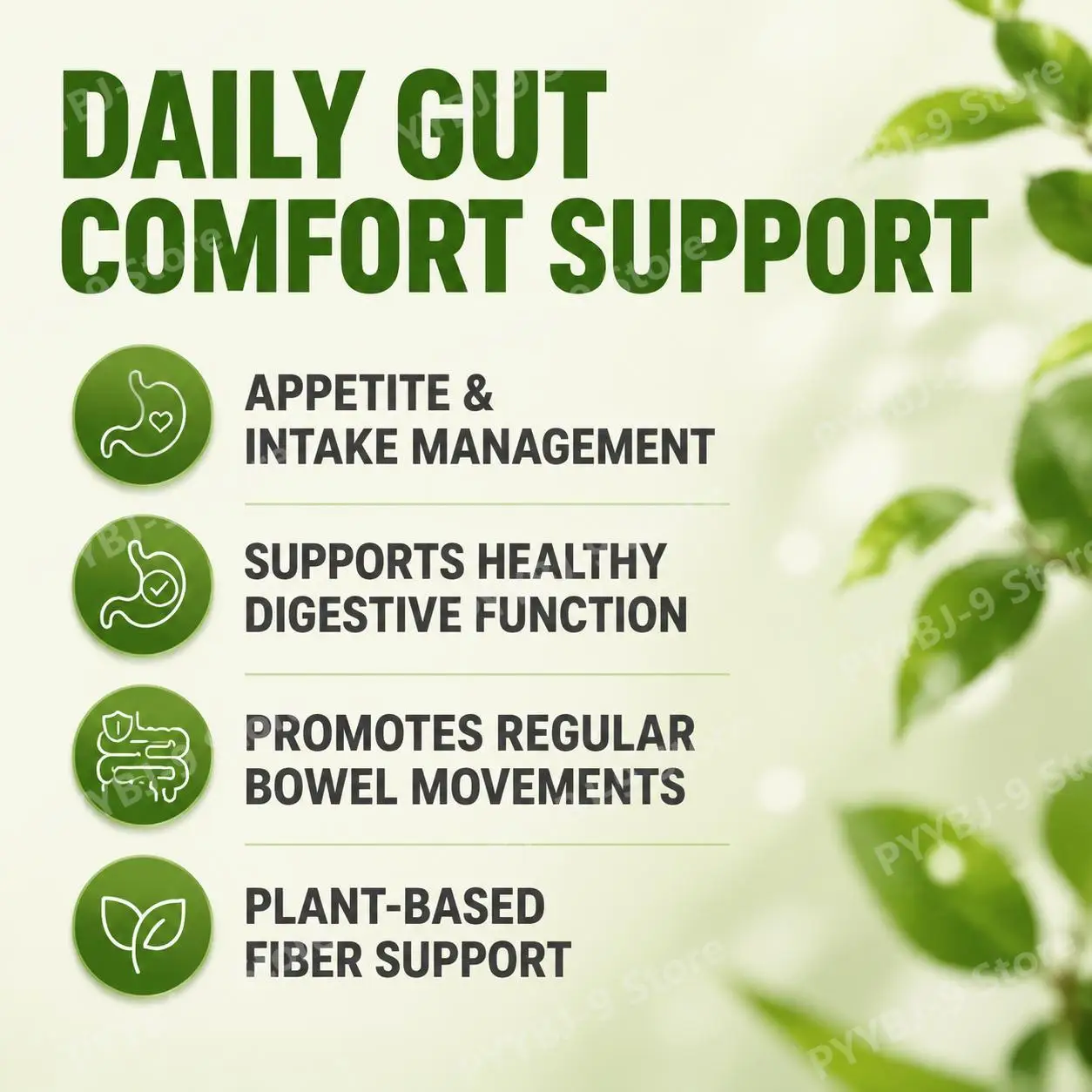 BushAid Plant Fiber Fruit Gummies Daily Gut Comfort Support Appetite & Intake Management with Chicory Root Fiber Zinc 60 Gummies