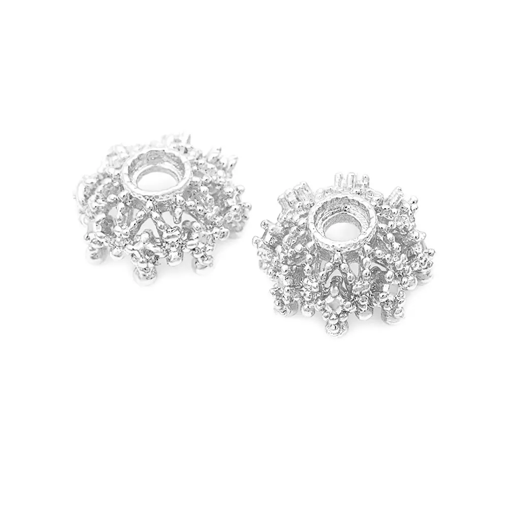 8MM 10MM 12MM 14MM 16MM 18K Gold Farbe Messing Blume Perlen Kappen Hohe Qualität Halskette Ohrringe Schmuck Zubehör – Detail 25