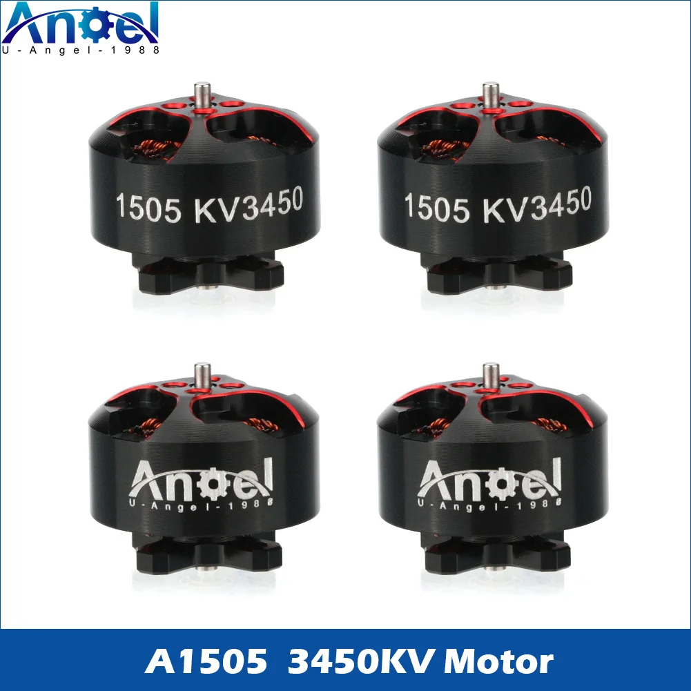 

4/8Pcs Uangel A1505 Brushless Motor 1505 3450KV 4-6S Lipo For RC FPV Racing Cinewhoop Toothpick Drone