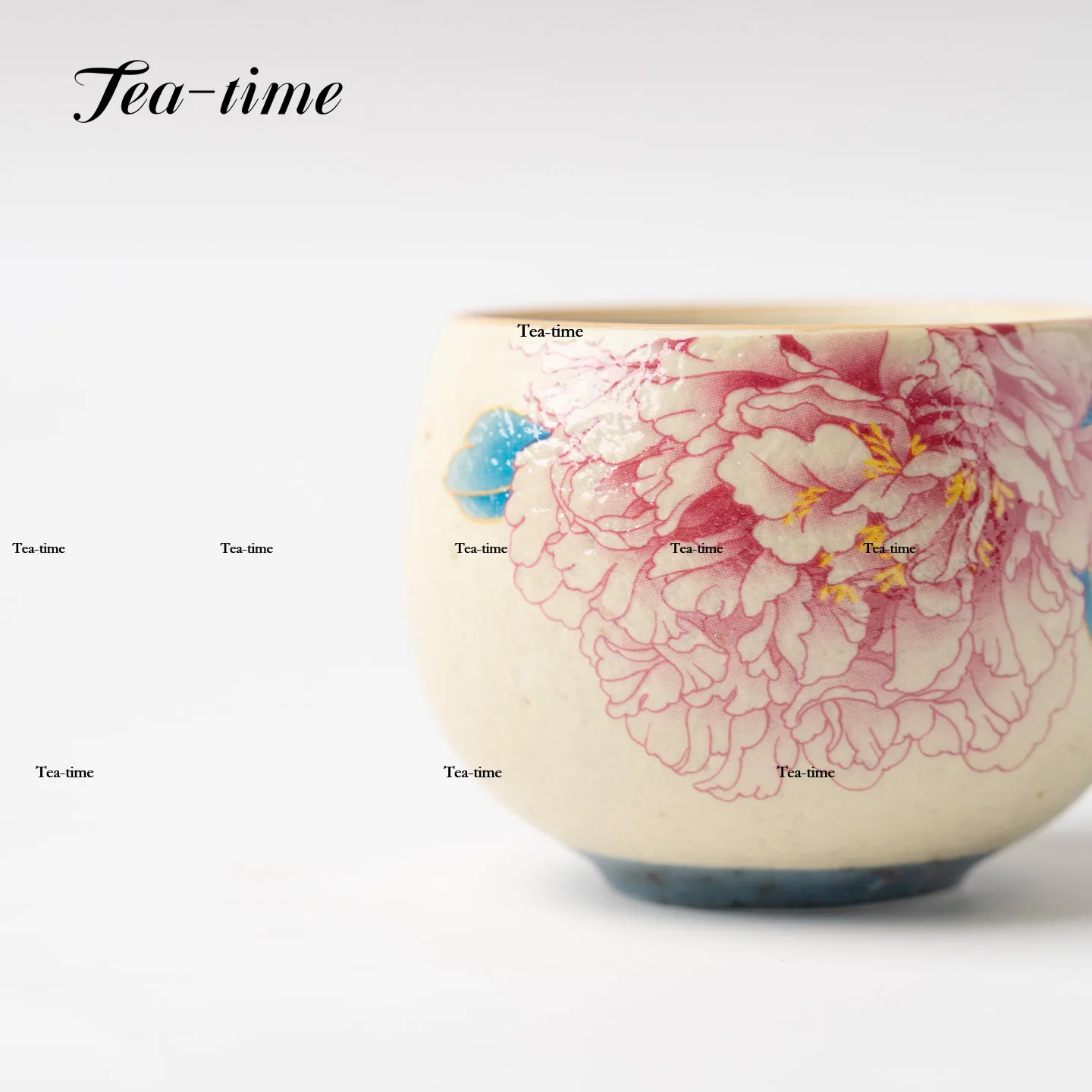 Hand-Painted Red Peony Tea Cup Chinese Cups Tea Bowl Teacups Ceramic Teacup Porcelain Pair Drinking Luxury Goods Mate Jian Zhan view 3
