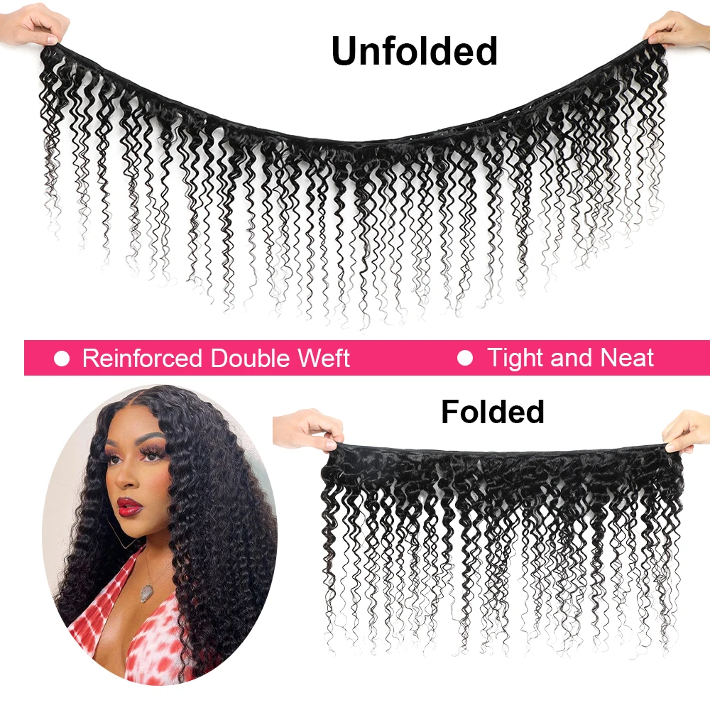 Megeen 12-32Inch 100% Maagdelijke Human Hair Extensions 1/3/4 Haar Bundels Brazilian Hair Curly Wave Double Inslag Weft Hair Hair Voor Vrouwen