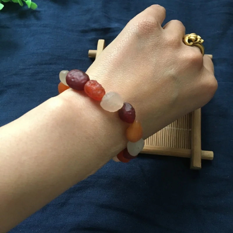 Jewelry Alashan Gobi Raw Stone Color Raisin Agate Bracelet