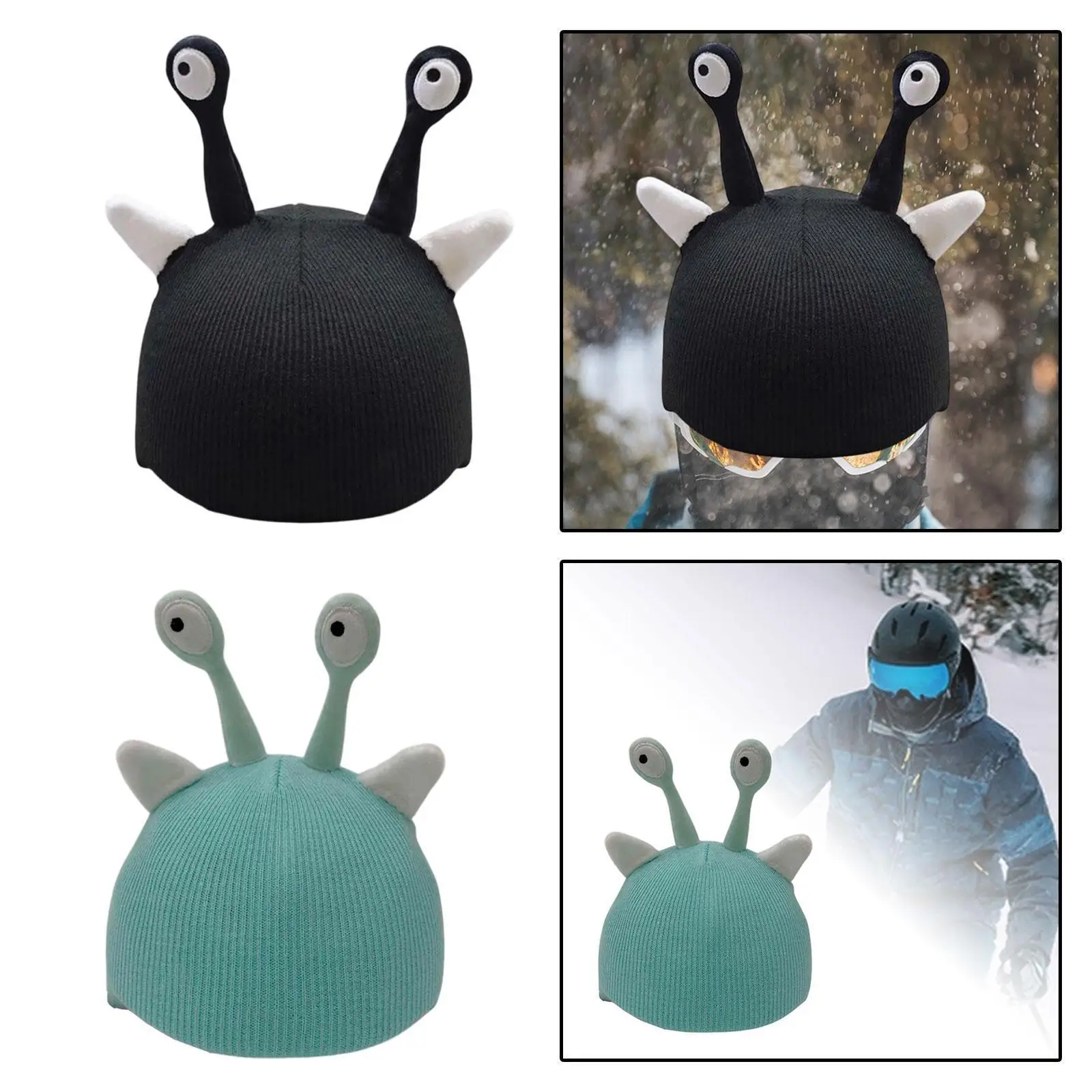 Capa para capacete de esqui, capa engraçada de malha para capacete, decoração elástica para mulheres, homens, crianças, adultos, meninas, meninos, snowboard, skate