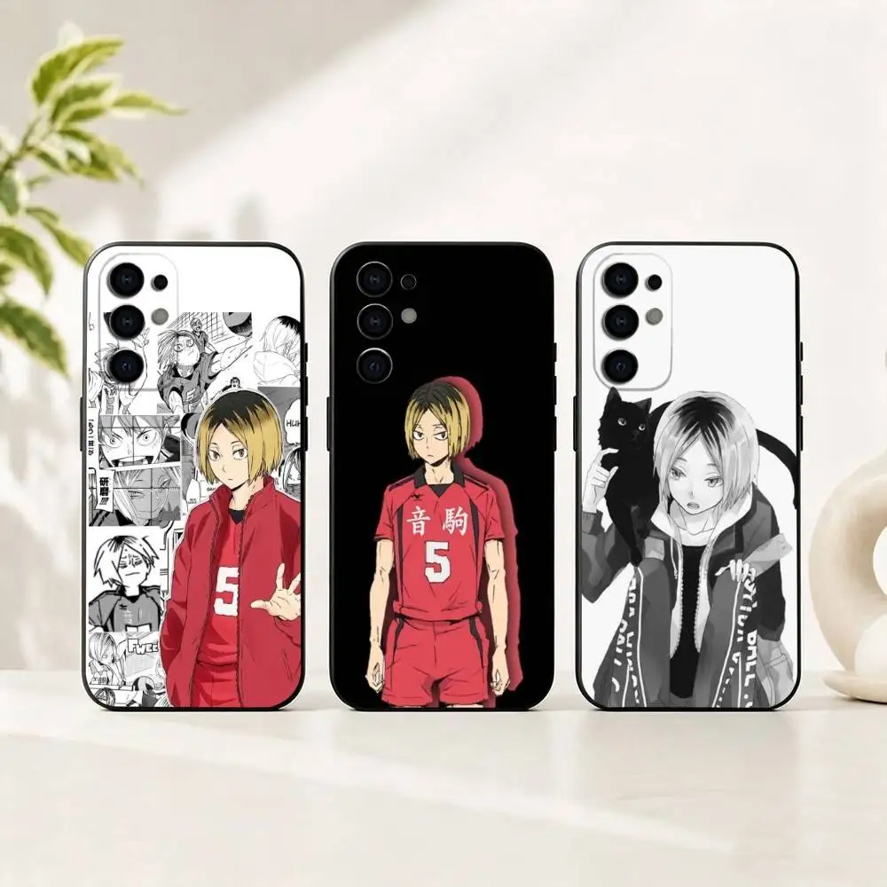 H-Haikyuu K-Kenma Kozume Phone Case Black Silicone Soft For Samsung S25,S24,S21,S22,S23,S30,Ultra,S20,Plus,Fe,Lite