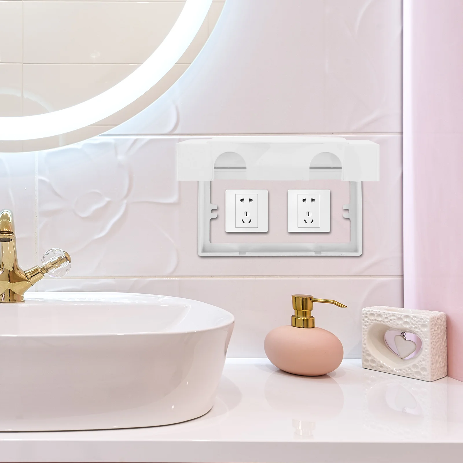 

Flip Waterproof Outlet Cover Large Wall Socket Protector Splash Proof Bathroom Electrical Socket Cover Protective Case Shell