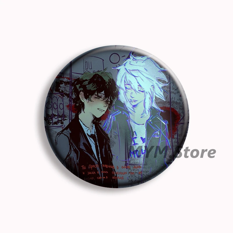 The Promise of Hope Anime Soft Button Pin Sasha Sobakin Сашатоны Brooches Badge Bag Decor Jewelry Fans Collect Gifts