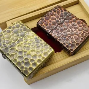 Vintage Texturized Vintage Zippo Vintage Zippo Marrtered Finish with Golden Ensemble Collectable Wind in Box 12 Main Original Zippo Lighter Sales - №9