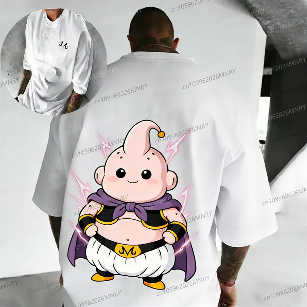 

Классическая одежда в стиле аниме Dragon Ball Majin Buu для мужчин, футболка, летние женские топы, рубашка с короткими рукавами для косплея, детская одежда для девочек