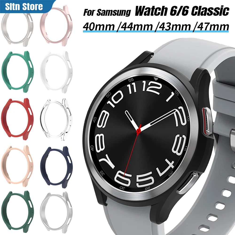 Gehäuse für Samsung Galaxy Uhr 6 klassische 47mm 43mm Hard PC Rahmen matte Schutzs toß stange Shell für Samsung Galaxy Watch 6 40mm 44mm Schutzhülle