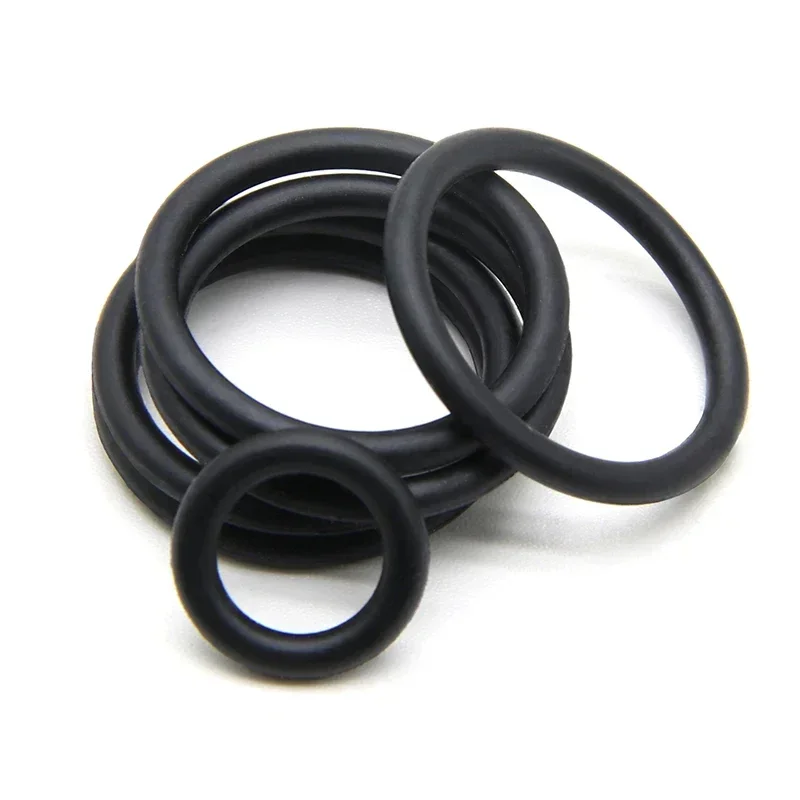 50pcs Black O Ring Gasket CS1 2 3 4mm OD5mm ~ 80mm NBR Automobile Nitrile Rubber Round Type Corrosion Oil Resistant Seal Washer