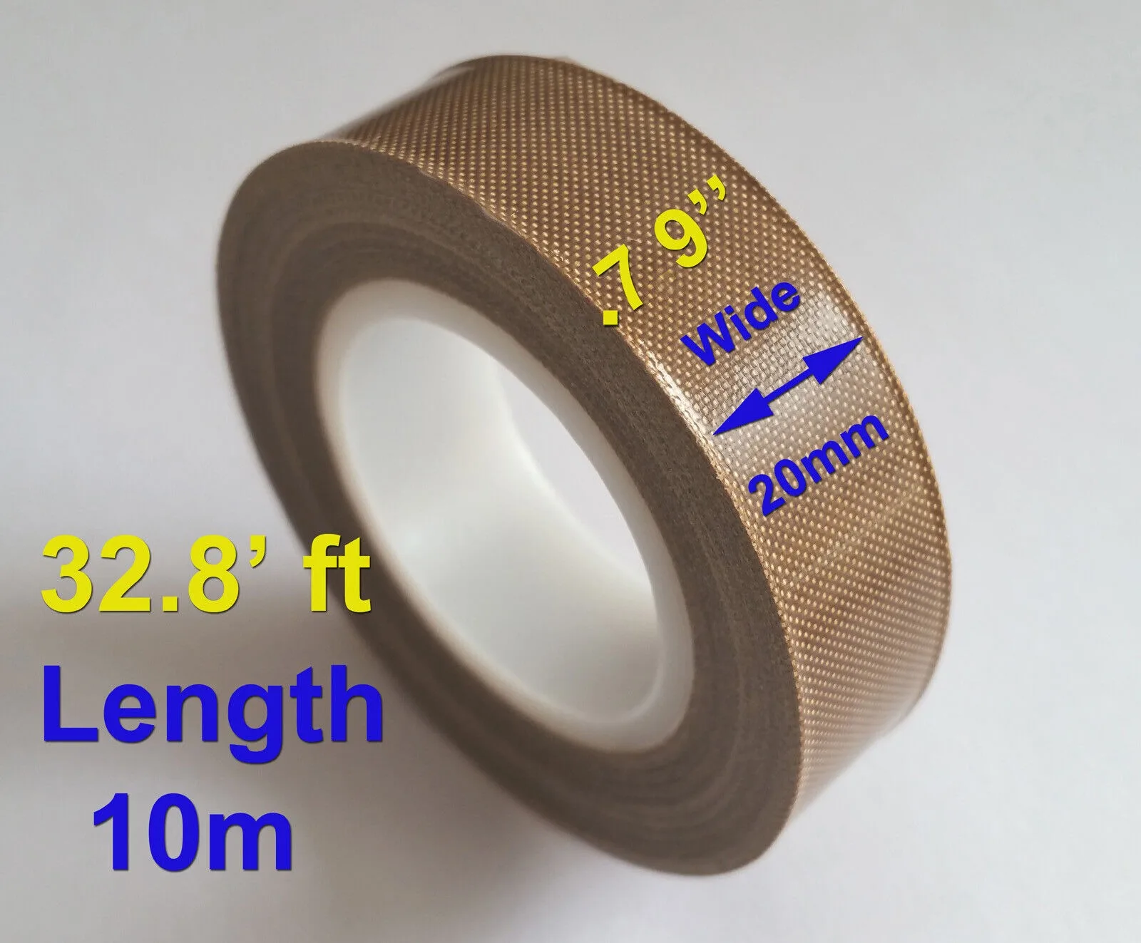 

US Stock 1 Roll PTFE TELFON Adhesive Tape Nonstick 0.13mm x 20mm x 33ft