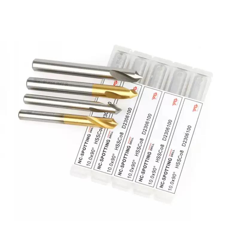 Brocas de observação NC de carboneto sólido YG D2306 90 ° ‌ Ferramentas de fabricação de furos Máquinas CNC NC para centralização e chanfrar furos HSS Co8