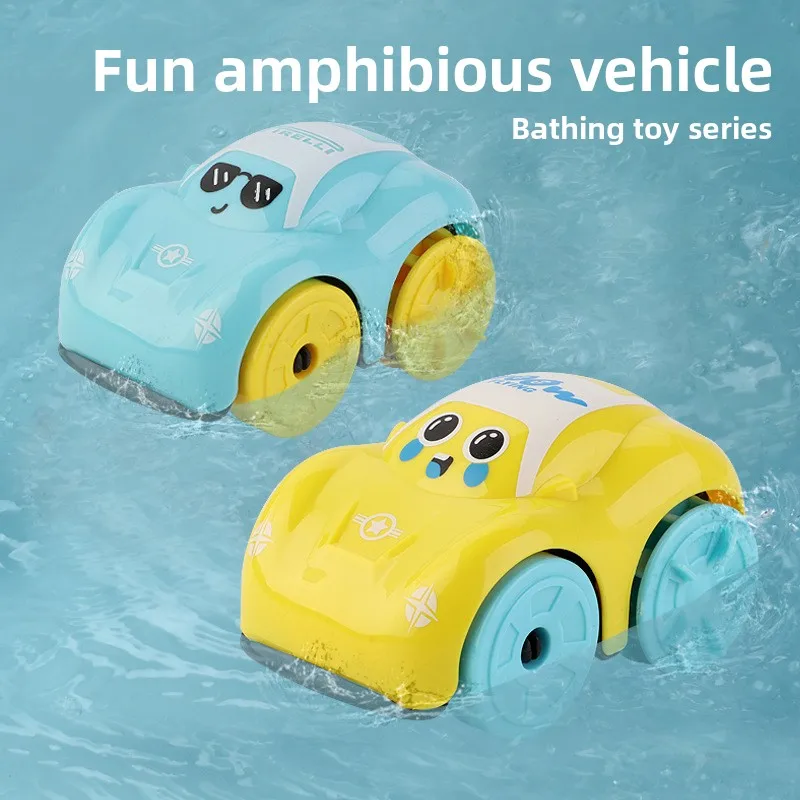 

Amphibious Car Bath Floating Wind-Up Toy Baby Bathtub Toy Cute Swimming Bath Toy Car for Kids Suitable Gift for Boys and Girls