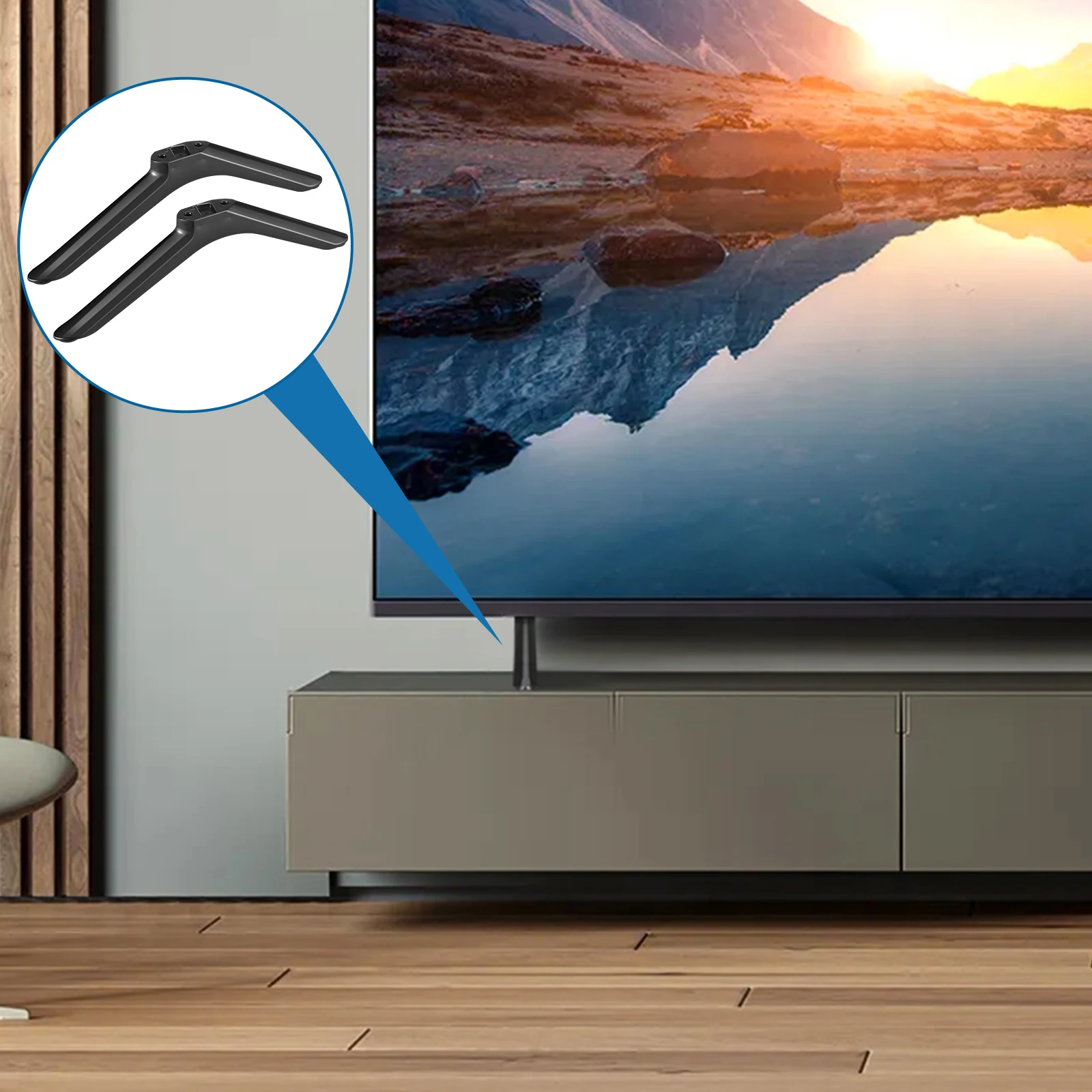 

Universal Stand Replacement Legs Adjustable Smart Tabletop Base Mount for Living Room Bedroom Decor