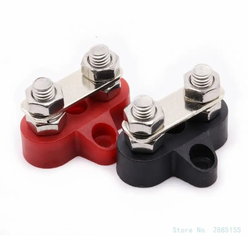 Marine Truck Battery Terminals Blocks Double Power Distribution Busbar 2pcs