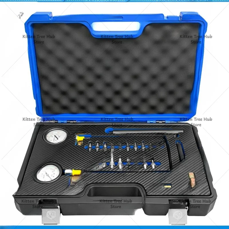 Car brake fluid pressure gauge, car engine ABS hydraulic fluid pressure gauge tester, brake system test bench, 0-3500 PSI kit