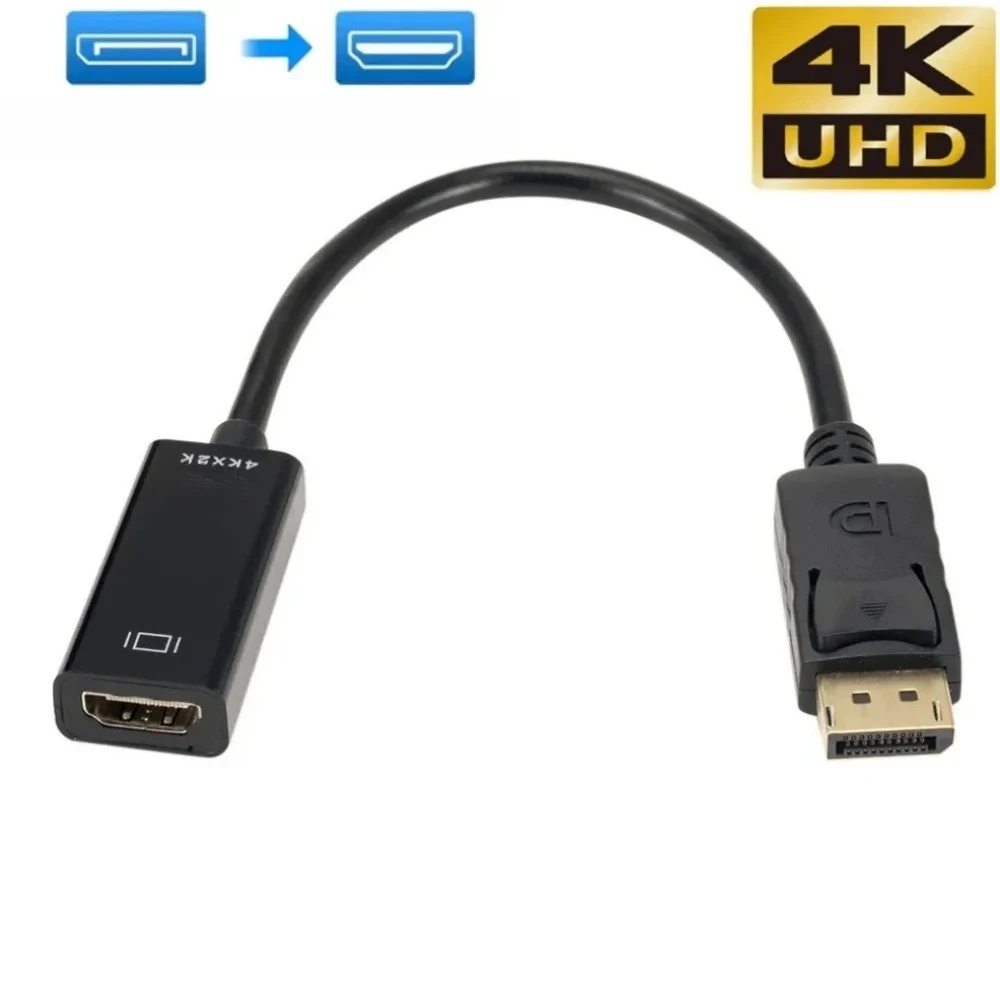 4K 1080P DisplayPort To hdmi-Compatible Adapter Male To Female Audio Converter For Notebook Monitor Projector Multimedia Display
