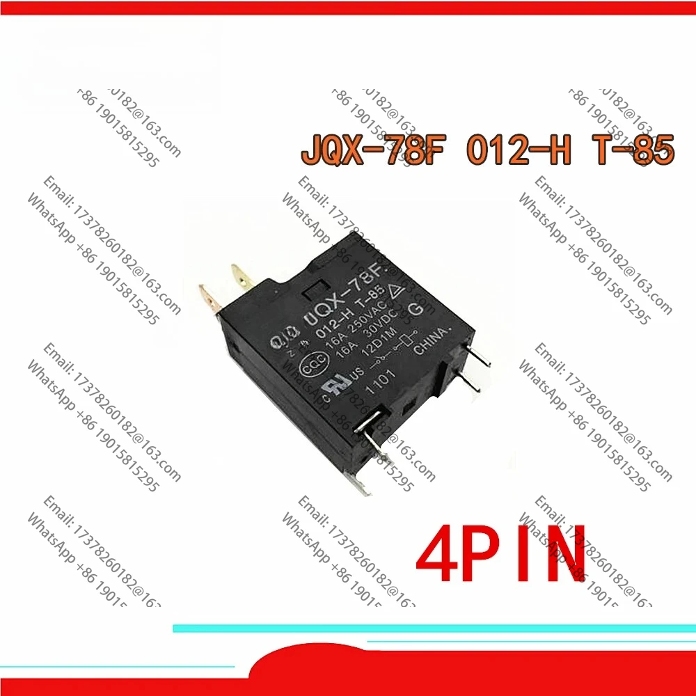 

10PCS/LOT 100%Original New Relay JQX-78F-012-H 12VDC 16A 250VAC 4PIN