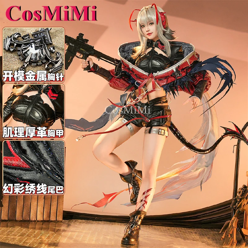 

CosMiMi Hot Game Arknights W/Wisadel Cosplay Costume 5th Anniversary Gorgeous Combat Uniforms Carnival Party Role Play Clothing