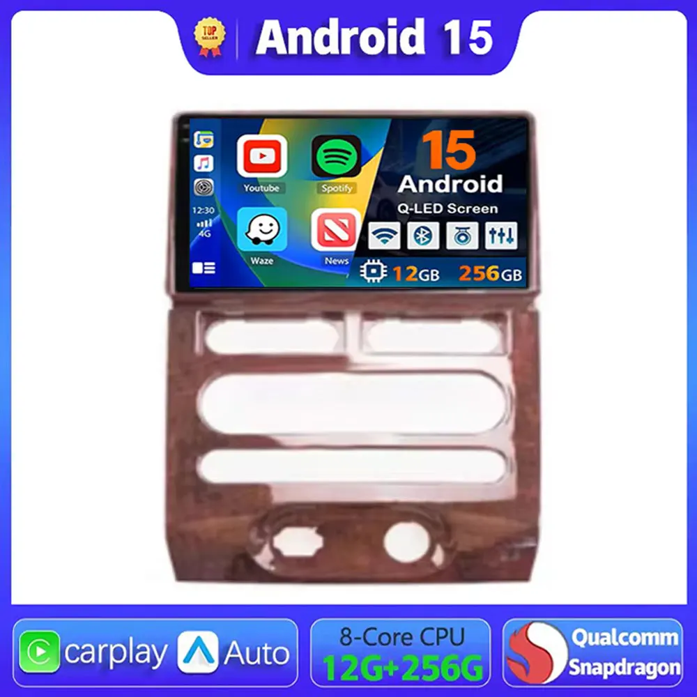 

Android 15 For FORD EXPEDITION 2007-2014 WOODEN Car Radio Stereo Multimedia Video Player Navigation GPS Auto No 2Din DVD