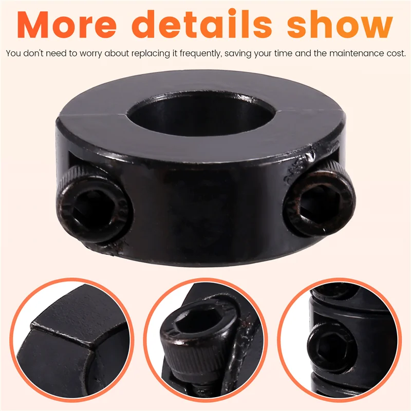 ABWR-4PCS مزدوجة سبليت رمح الياقات أكسيد مجموعة المسمار نمط مزدوج سبليت Setscrew رمح طوق القطر الداخلي 20*40*15 مللي متر