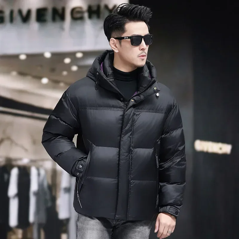 Designer Clothes Men Hooded Short Down Jacket Duck Down Men's Lightweight Padding 2024 Mens Winter Jacket Cold Male Coat