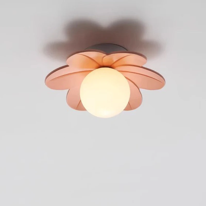 

Cream Wind Corridor Porch Ceiling Light Nordic Modern Simple Cloakroom Balcony Network Red Flowers Concealed Aisle Light