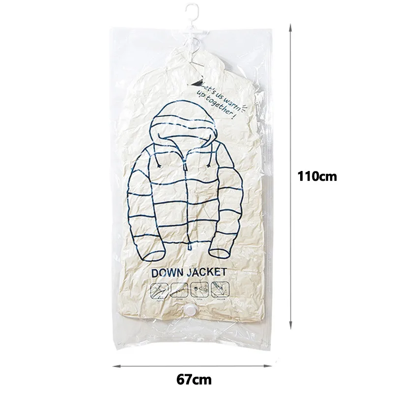 Compression Bag  Hanging Vacuum Storage Bag Seal Storage Clothing Bags for Suits, Dress Coats or Jackets, Closet Organizer