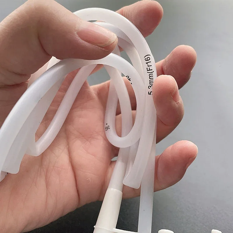 Tubo de alimentación Nasal de goma de silicona desechable para alimentos líquidos, tubo gástrico médico para el hogar para pacientes