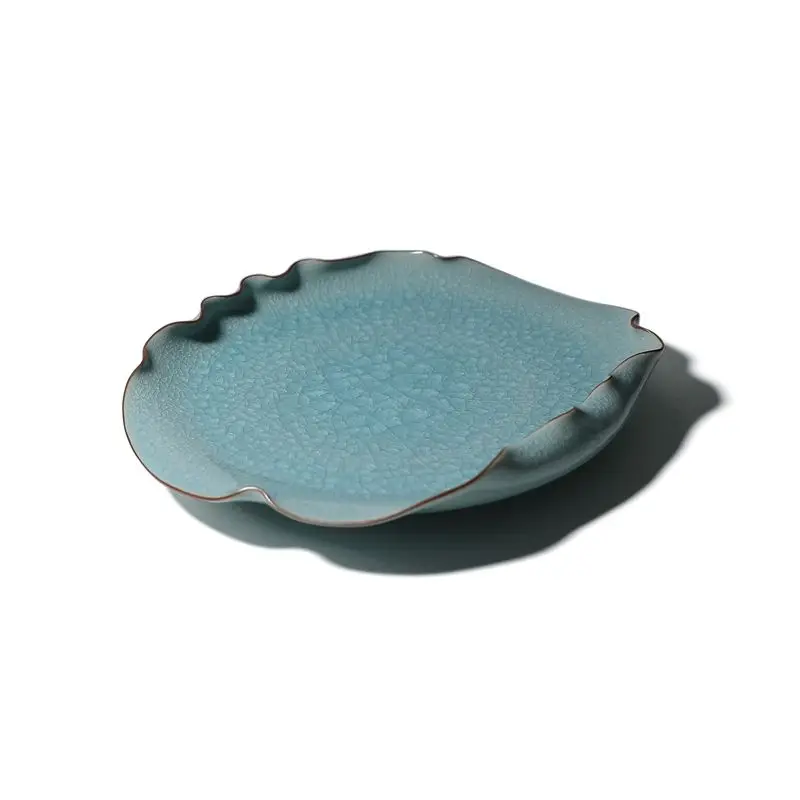 

Celadon pure handmade fruit plate ice crack ornament art collection porcelain