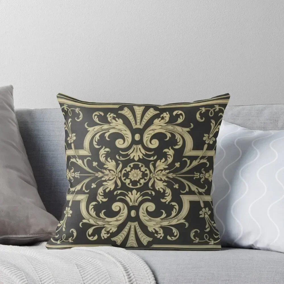 

Black And Gold Rococo Throw Pillow Cushion Cover Set autumn decoration Sofa Pillow Cover pillow