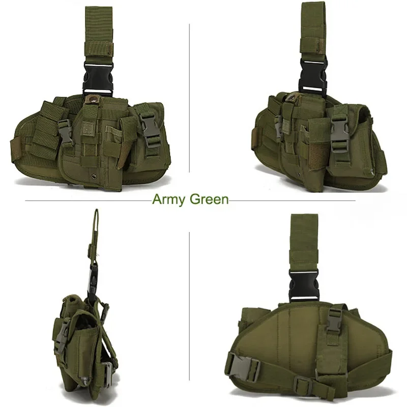 Coldre tático militar para arma, bolsa camuflada do exército, equipamento de caça ao ar livre, equipamento de caça