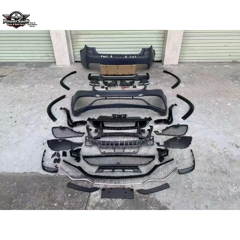 

Suitable for 2016-2019 Mercedes-Benz GLS Modified GLS63 Brabus Full Body Kit Front Rear Lip Spoiler Wheel Arch Tailpipe
