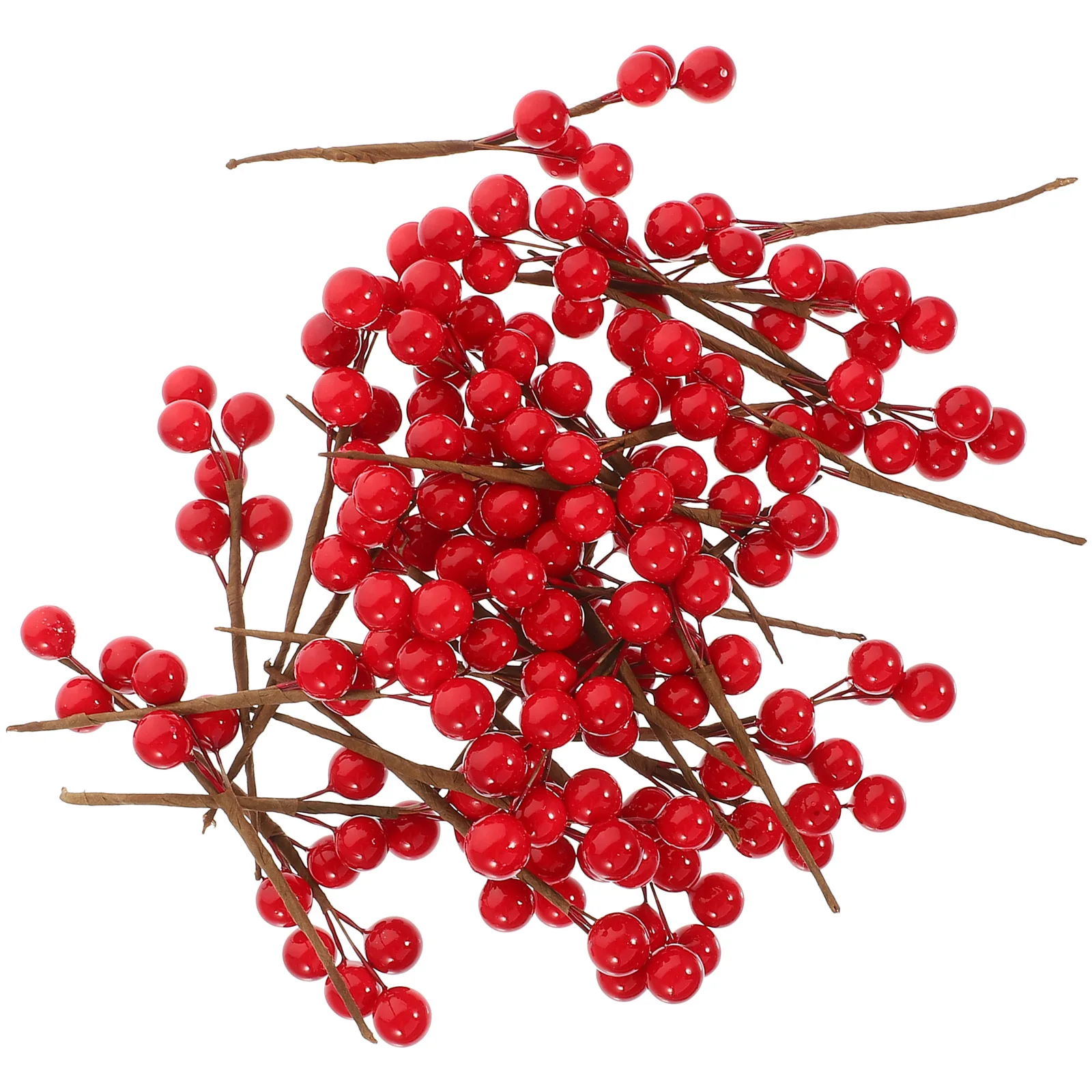 

30pcs Artificial Berry Christmas Decorations Red Simulation Berries Wreath Winter Tree Branches Fake Stem Xmas Picks Decor