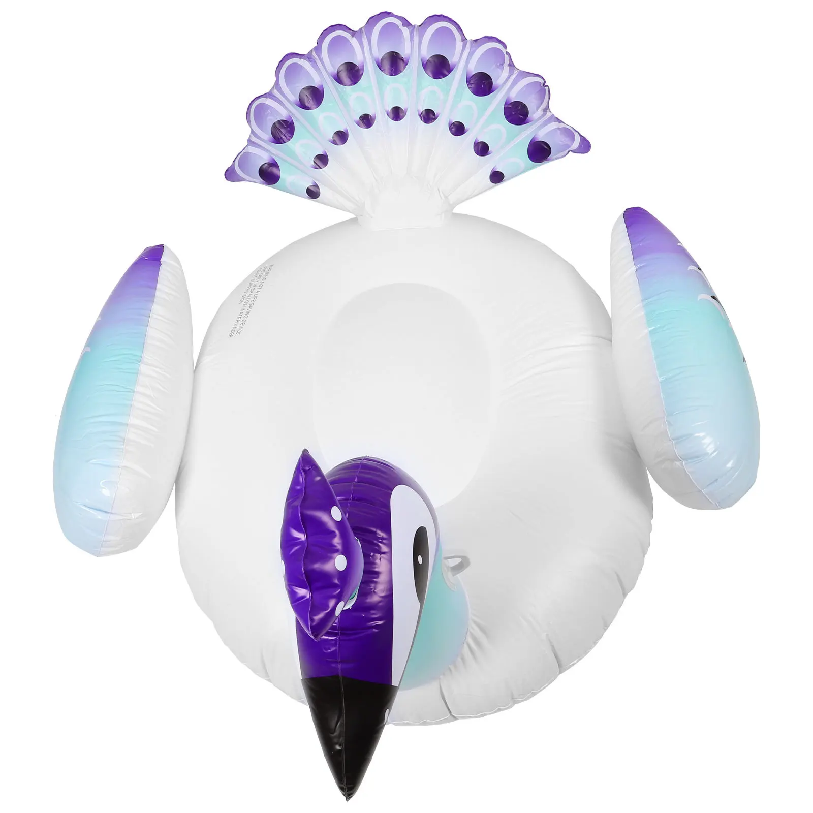 ที่นั่งลอยน้ำรูปนกยูงเป่าลม 1 ชิ้น อุปกรณ์เล่นน้ำ ที่นอนลอยน้ำสำหรับสระว่ายน้ำ สนุกสนานในช่วงฤดูร้อน วันหยุดพักผ่อนที่ชายหาด ทำจากพีวีซี