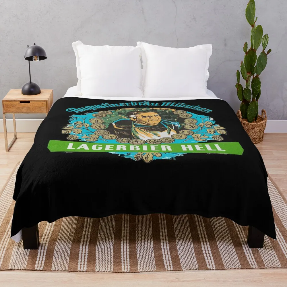 

Augustiner Munich Beer...Lagerbier Hell Classic Throw Blanket Hair Blanket Picnic Blanket Luxury Thicken Blanket Hairy Blanket