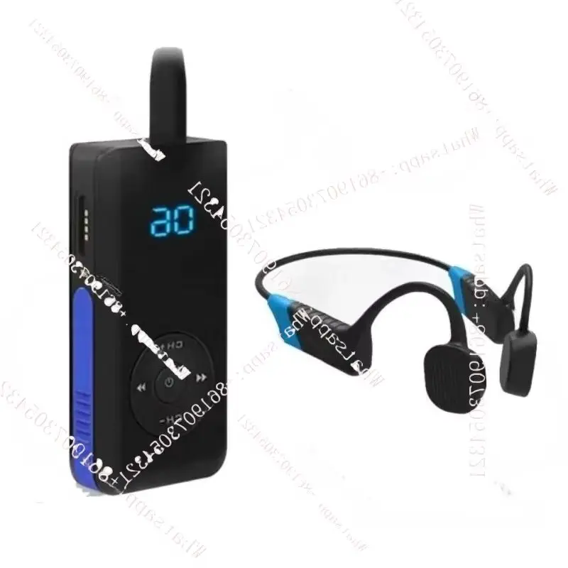 

erSwimming Training Equipment, Waterproof Wireless Headset Headphone Underwater Swim Coach Walkie Talkie Communication Ear Phone