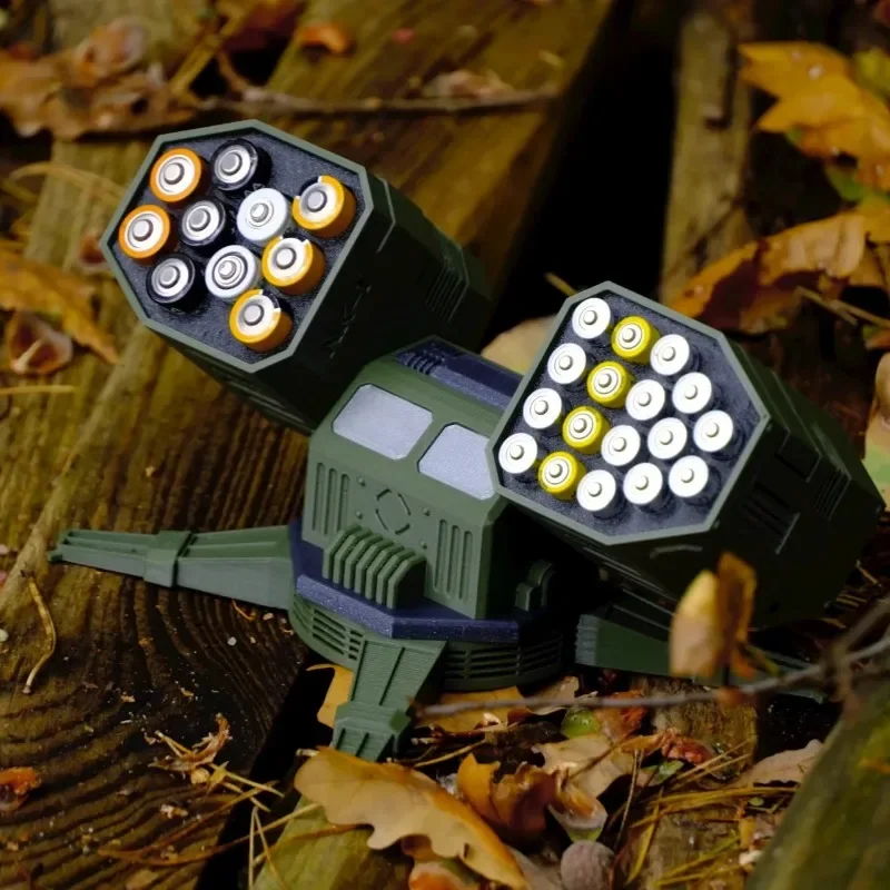 

3D Printed Battery Storage Box Creative Missile Modeling Figurines Cool Desktop Miniatures Multiple Models Battery Organizer Box