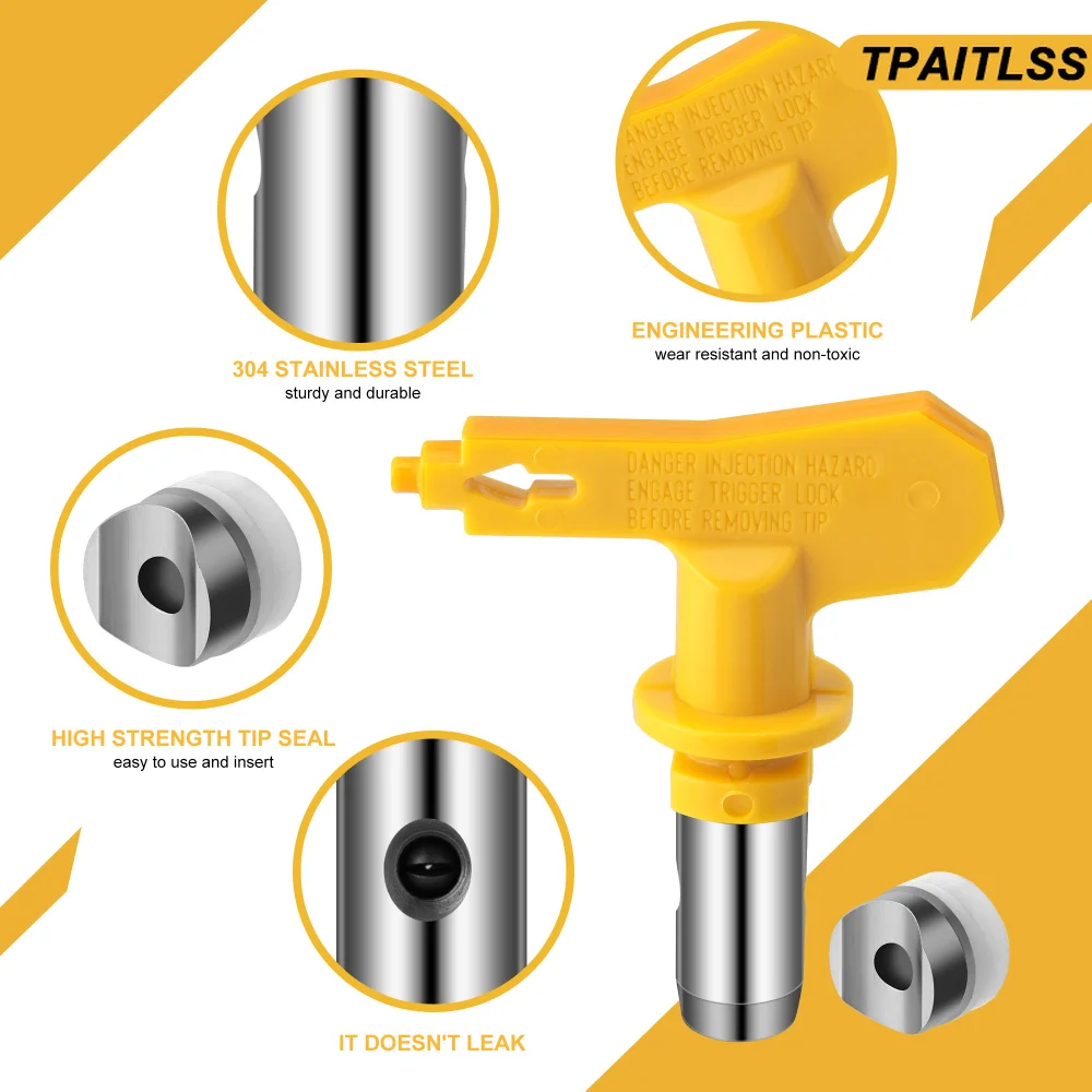 Imagem -02 - Airless Pistola Bico Ponta para Pulverizador Pintura Amarelo Vários Modelos