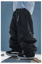 John Snow Winter Women And Men's Waterproof Ski Pants Outdoor High Quality Breathable Loose Snow Trousers Ski Snowboarding Pants