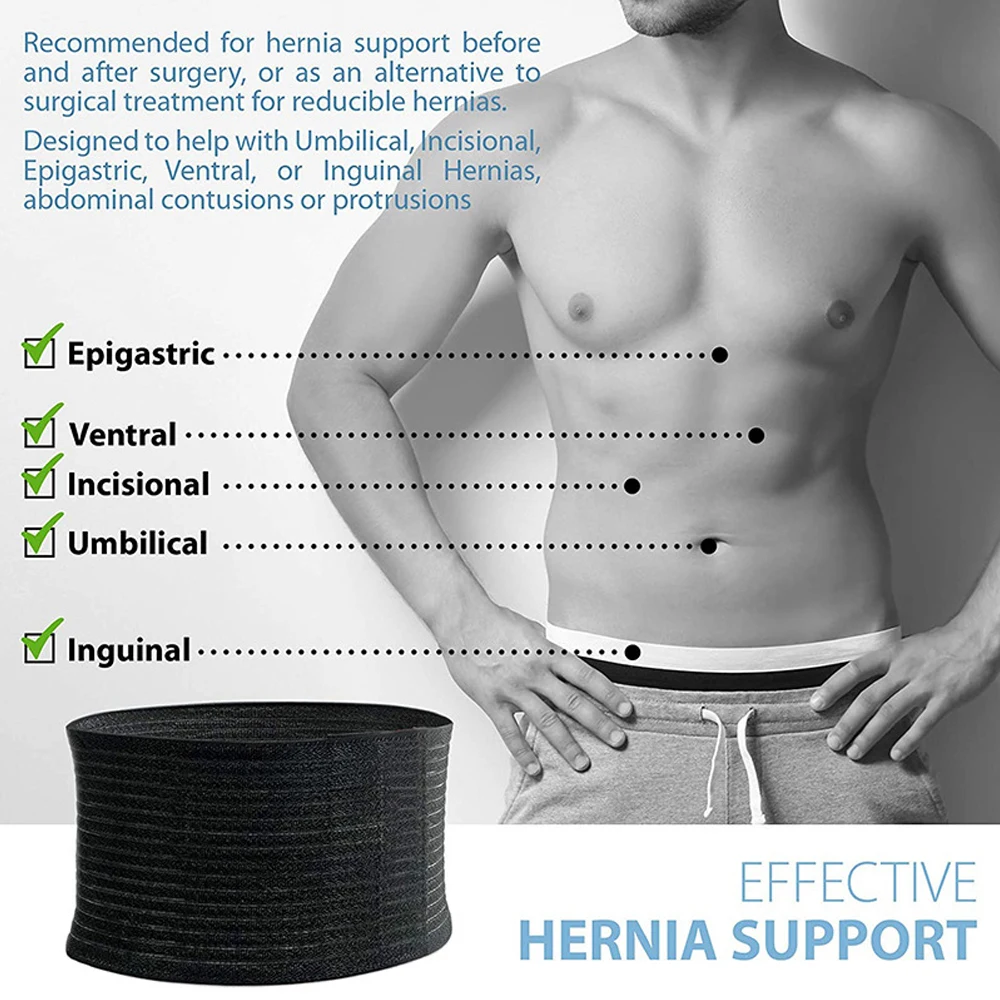 1Pcs Umbilical Hernia Belt for Men and Women, Abdominal Support Binder with Compression Pad, Navel Ventral Epigastric Incisional