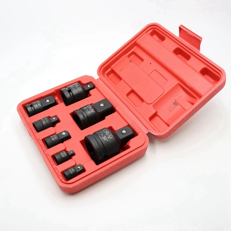 8 Pcs/Set Impact Socket Adapter, CR-V Socket Wrench Reducing Adapter, Drive Converter Kit, Hand Repair Tool Set