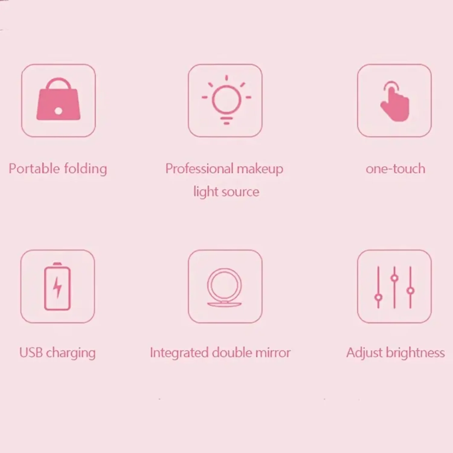 مرآة مكياج للسفر مضاءة بإضاءة LED من الجيل الثالث، مرآة مستحضرات تجميل مضيئة، تصميم محمول قابل للطي، جمال محمول على الوجهين M