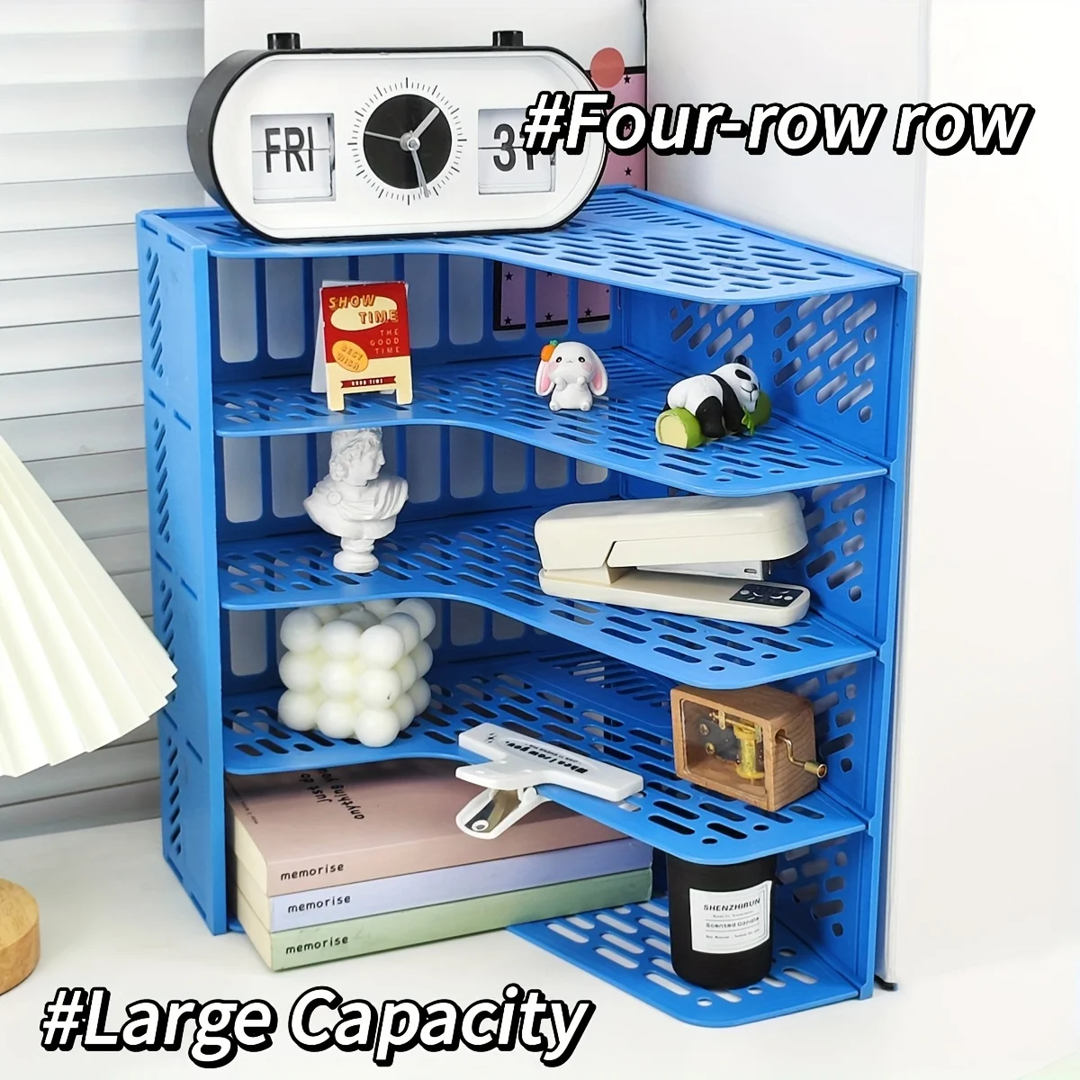 

4-уровневый настольный органайзер для файлов — прочный полипропиленовый материал, многокомпонентное хранилище для офисных принадлежностей, канцелярских принадлежностей, папок для документов