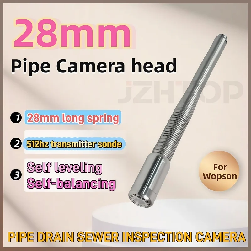 

28mm 512hz Transmitter Location Pipe Camera Head Long Spring Self Leveling for wopson brand pipe camera replace repair